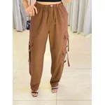 CALÇA CARGO ELASTICO MARROM ESCURO