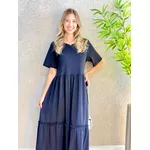 VESTIDO MIDI PAMELA PRETO