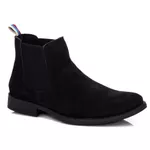 Botina Country Masculina Chelsea Toda Preta Clássica