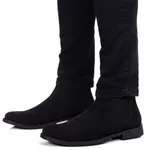 Botina Country Masculina Chelsea Toda Preta Clássica