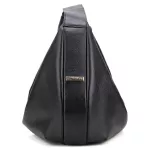 Bolsa de Ombro Mr. Gutt Grande em Couro Legítimo Preto - B1501- Preta