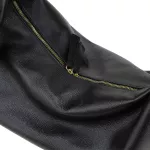 Bolsa de Ombro Mr. Gutt Grande em Couro Legítimo Preto - B1501- Preta