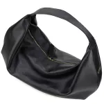 Bolsa de Ombro Mr. Gutt Grande em Couro Legítimo Preto - B1501- Preta