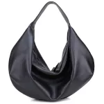 Bolsa de Ombro Mr. Gutt Grande em Couro Legítimo Preto - B1501- Preta