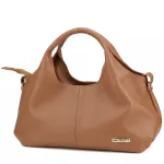 Bolsa de Tiracolo Mr. Gutt em Couro Legítimo Com Repartição Caramelo - B241219 Caramelo