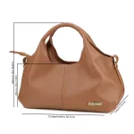 Bolsa de Tiracolo Mr. Gutt em Couro Legítimo Com Repartição Caramelo - B241219 Caramelo