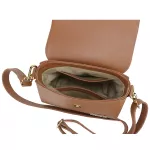 Bolsa Tiracolo Mr. Gutt em Couro Legítimo Caramelo - Ref-B250212-Caramelo