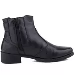 Bota Montaria em Couro Cano Curto Preto - Ref. 1503 Preto