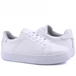 Tênis Sophia Casual Feminino em Couro Mr Gutt - Ref 2401 Branco/Branco