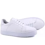 Tênis Sophia Casual Feminino em Couro Mr Gutt - Ref 2401 Branco/Branco
