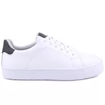 Tênis Sophia Casual Feminino em Couro Mr Gutt - Ref. 2401 Branco/Preto
