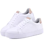 Tênis Sophia Casual Feminino em Couro Mr Gutt - Ref. 2401 Branco/Nude