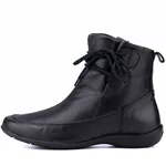 Bota Rasteira De Couro Cano Curto Preto - Ref. 2901 Preto