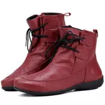 Bota Rasteira De Couro Cano Curto Bordô - Ref. 2901 Bordo