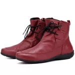 Bota Rasteira De Couro Cano Curto Bordô - Ref. 2901 Bordo