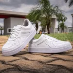 Tênis Yasmin Casual Feminino em Couro Mr Gutt - Ref. 3201 Branco/Branco