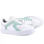 Tênis Yasmin Casual Feminino em Couro Mr Gutt - Ref. 3201 Verde/Off White
