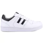 Tênis Melani Casual Feminino em Couro Legítimo - Ref. N3 Branco/Preto
