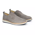 Loafer Elite Couro Premium Camurça Cinza 