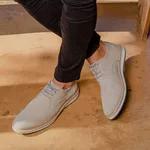 Loafer Elite Couro Premium Camurça Cinza 