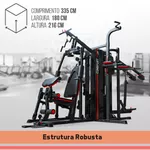 Estação de Musculação Elite Consport Aparelho Multifuncional para Academia e Studio Treino Completo