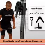 Estação de Musculação Elite Consport Aparelho Multifuncional para Academia e Studio Treino Completo