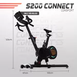 Bicicleta Spinning S-200 Connect Consport – Indoor Bike com Bluetooth, 32 níveis resistência, inclinação ajustável
