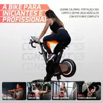 Bicicleta Spinning S-200 Connect Consport – Indoor Bike com Bluetooth, 32 níveis resistência, inclinação ajustável