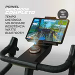 Bicicleta Spinning S-200 Connect Consport – Indoor Bike com Bluetooth, 32 níveis resistência, inclinação ajustável