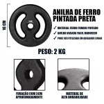 Anilha de Ferro Pintada Vazada - 2kg