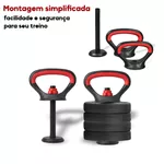 Kit 6 em 1 - Dumbbells, Barras e Kettlebell
