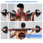 Kit 6 em 1 - Dumbbells, Barras e Kettlebell
