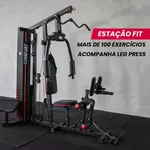 BLACK FRIDAY Estação de Musculação Fit Consport – Multifuncional com Torre de Peso de 80kg para Casa e Studio