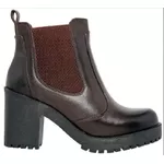Coturno chelsea salto 8cm Ariela Marrom