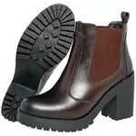 Coturno chelsea salto 8cm Ariela Marrom
