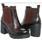 Coturno chelsea salto 8cm Ariela Marrom