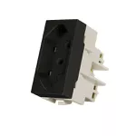 Modulo Tomada 2p+T Linha Sleek Ebony Margirius 