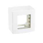 Sistema X Caixa de Sobrepor com Suporte Linha Sleek Branco Margirus 