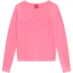 Blusa Manga Longa Amora Infantil Feminina Rosa Neon Tamanho 10 ao 18