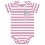 Body Kiko Baby Bebê Feminino RN ao G - Rosa Listrado