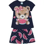 Pijama Kyly Bebê Feminino Melancia 1-2-3
