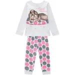 Pijama Manga Longa Kyly Bebê Feminino Cachorrinho Tamanho 1-2-3