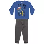 Conjunto Moletom Fakini Infantil Masculino Azul Tamanho 4 - 6 - 8 