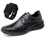 Sapato Social Conforto Antistress de Amarrar Smartwatch Grátis Preto