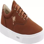Tênis Sapatênis Masculino Polo Joy Casual Dia Dia Em Lona - Marrom