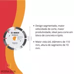 Disco Diamantado MultiMaterial Segmentado 110x20/16x10mm C/ 10 Pçs Bosch