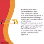 Arco De Serra Fixo Master Em Aço Carbono C/ Cabo Injetado 30,48cm Tramontina