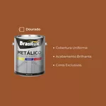 Tinta Esmalte Sintético Metálico Dourado 0,9L Brasilux