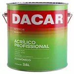 Tinta Acrílica Profissional Acabamento Fosco Cor Gelo 3,6L Dacar