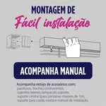 Persiana Horizontal PVC PR2905-2 1,40M X 1,30M Branco Atlas